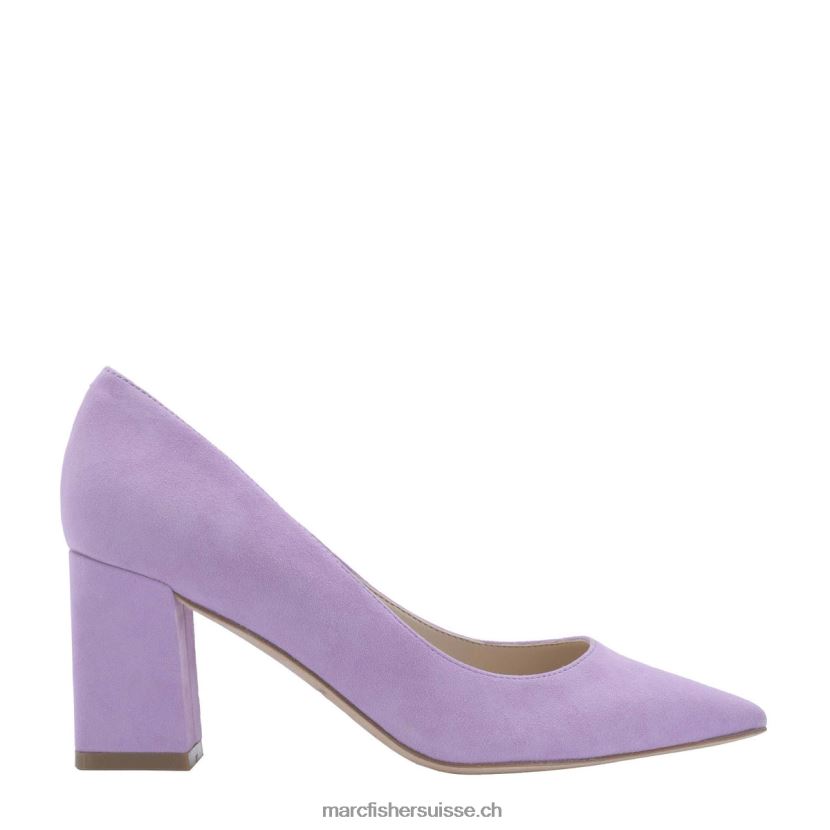 femmes Marc Fisher escarpin à bout pointu et talon bloc zala 084JBX695 daim violet clair