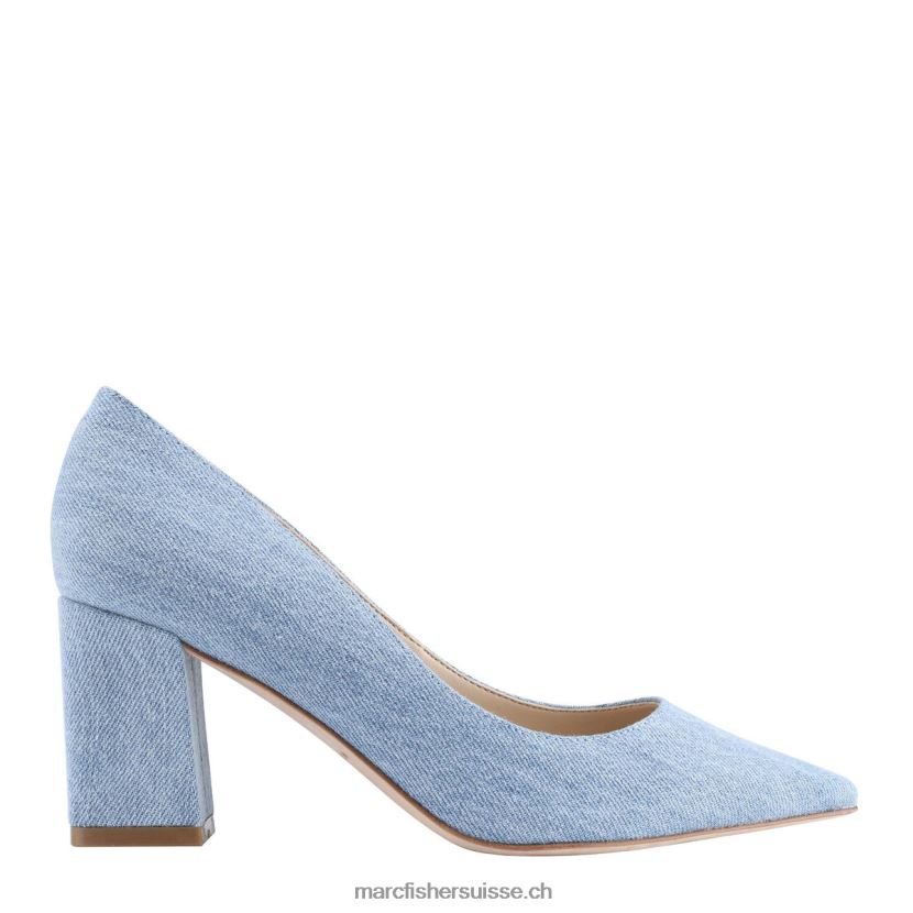 femmes Marc Fisher escarpin à bout pointu et talon bloc zala 084JBX696 jean bleu clair