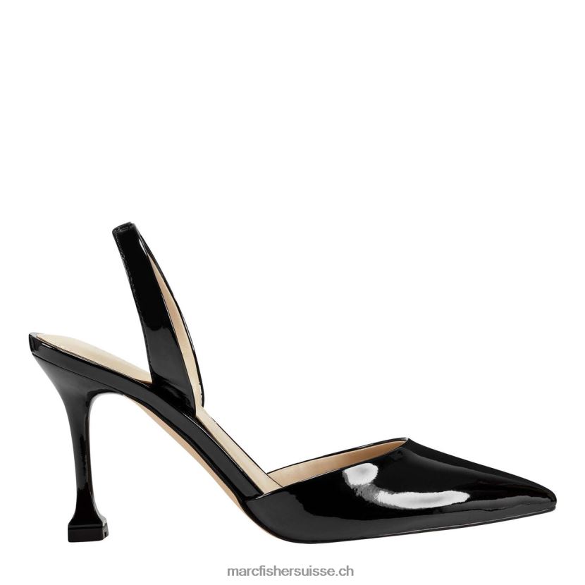 femmes Marc Fisher escarpin à bride arrière hadya 084JBX625 vernis noir