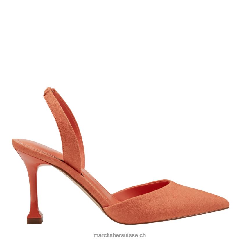 femmes Marc Fisher escarpin à bride arrière hadya 084JBX662 daim orange