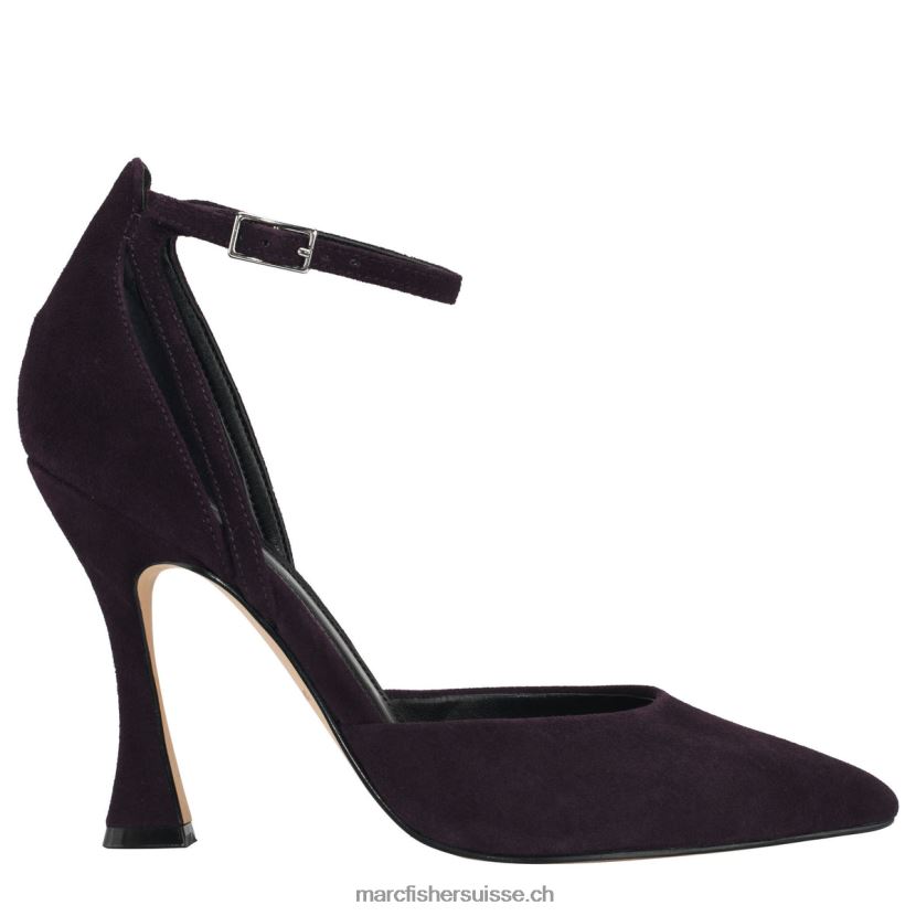femmes Marc Fisher escarpin à bride cheville lynnie 084JBX678 daim violet foncé