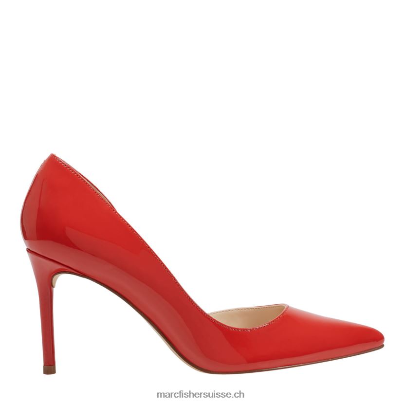 femmes Marc Fisher escarpin meryl d'orsay 084JBX634 vernis rouge corail