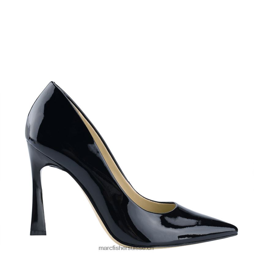 femmes Marc Fisher escarpin à talon sassie 084JBX627 cuir verni noir
