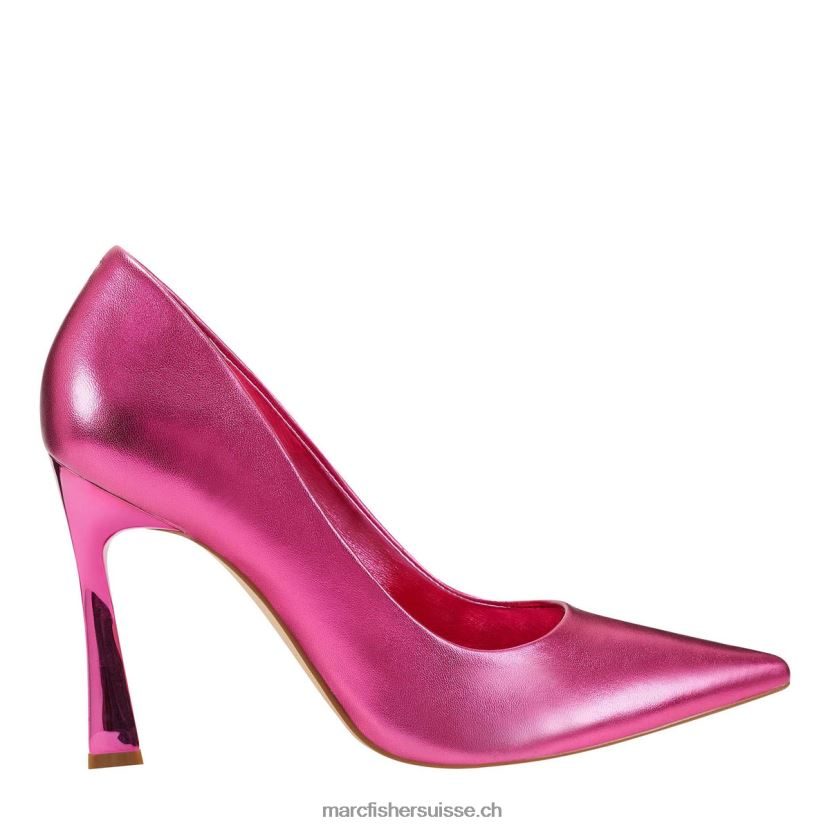 femmes Marc Fisher escarpin à talon sassie 084JBX676 cuir métallisé rose