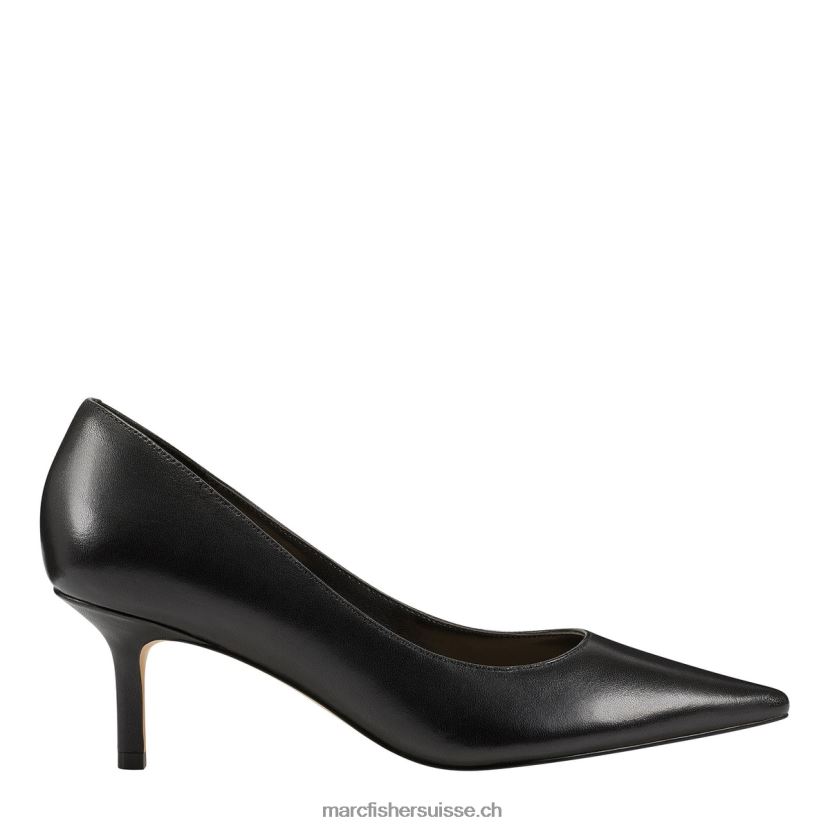 femmes Marc Fisher pompe alola 084JBX606 Cuir noir