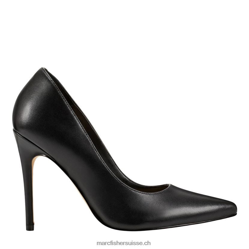 femmes Marc Fisher pompe à code 084JBX607 Cuir noir