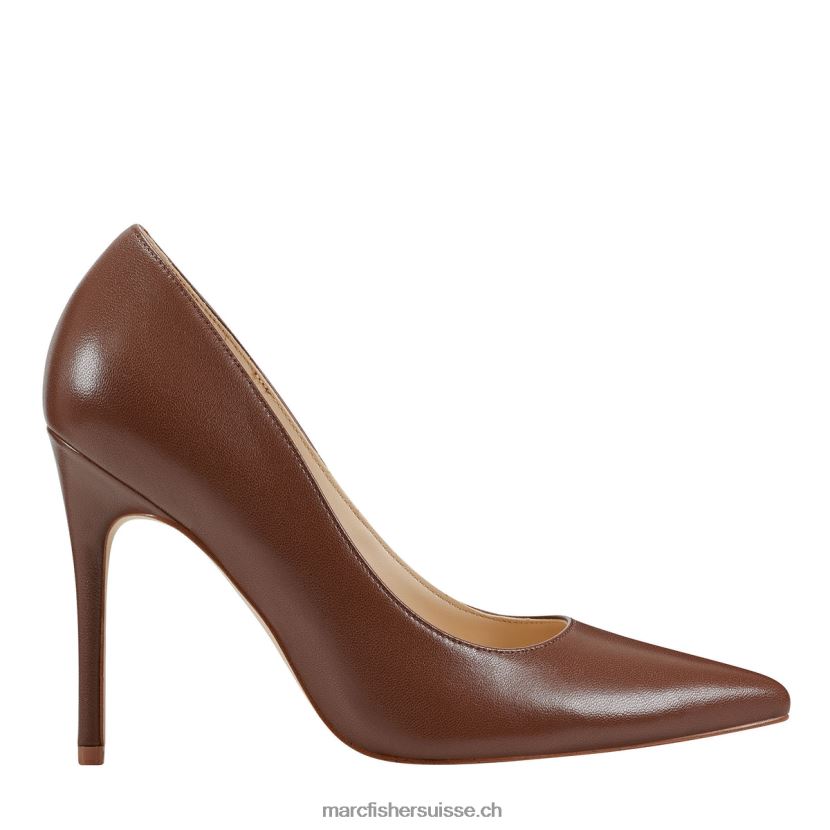 femmes Marc Fisher pompe à code 084JBX610 cuir marron moyen