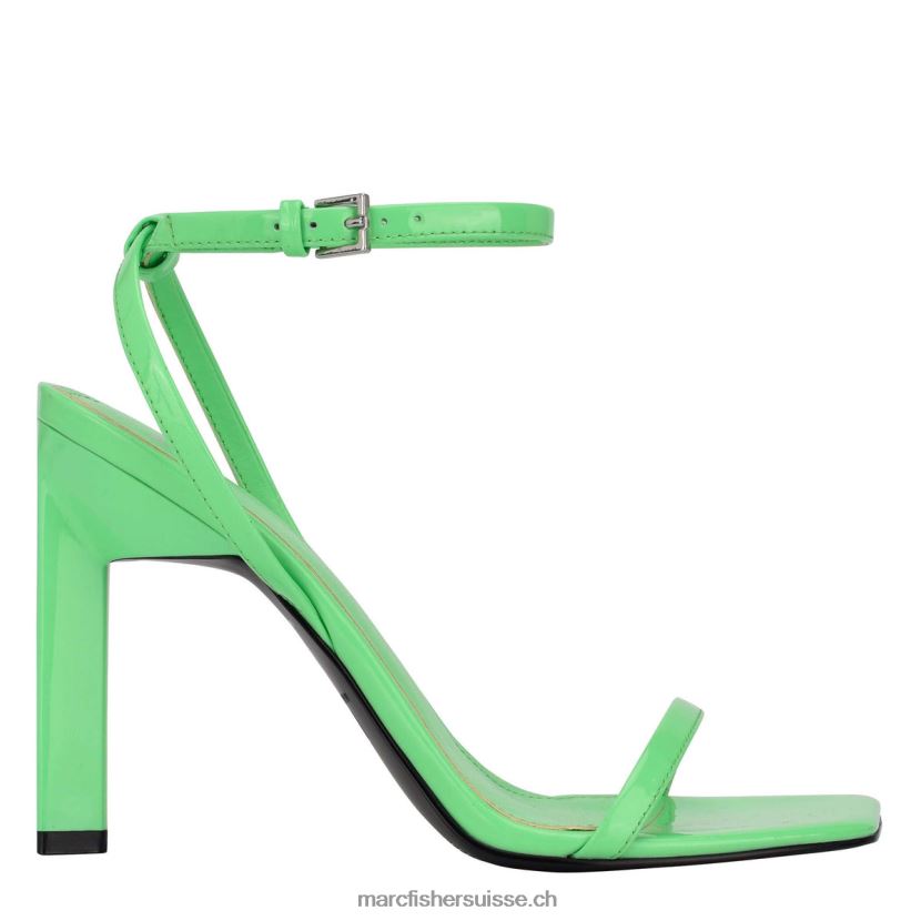 femmes Marc Fisher arthur sandale à talon et lanières 084JBX415 cuir vert
