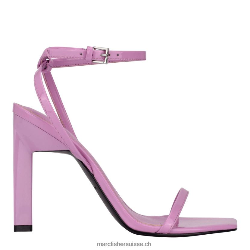 femmes Marc Fisher arthur sandale à talon et lanières 084JBX416 cuir violet clair