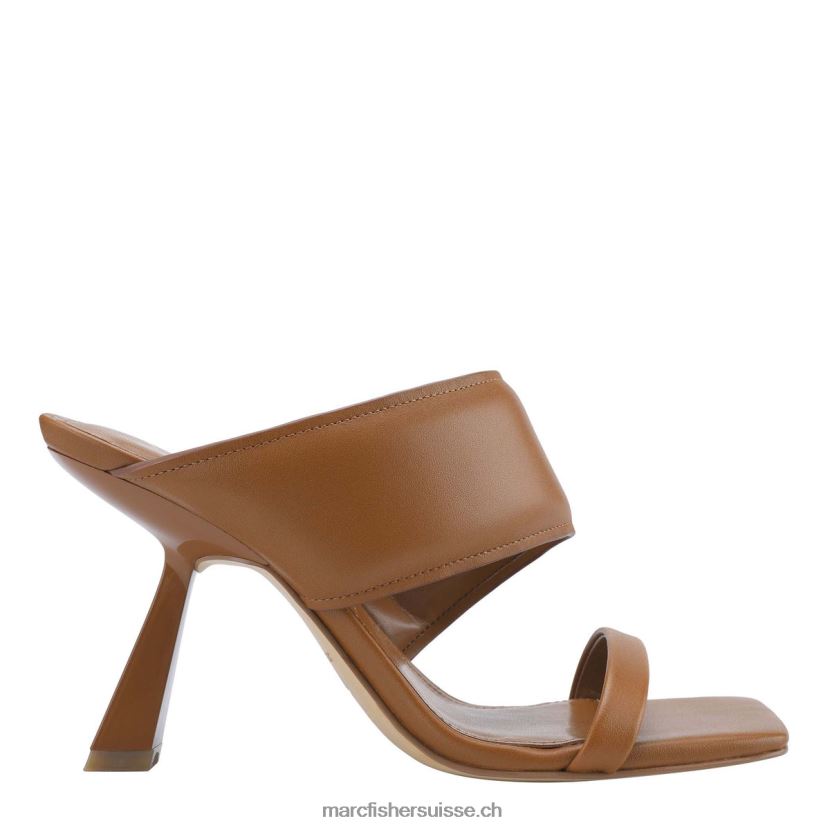 femmes Marc Fisher claquettes deann à bout carré et talon 084JBX538 cuir beige