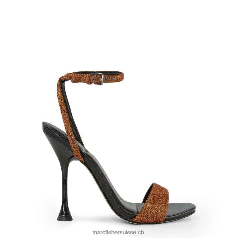 femmes Marc Fisher sandale calisty à brides et talons 084JBX409 paillettes noires/marron