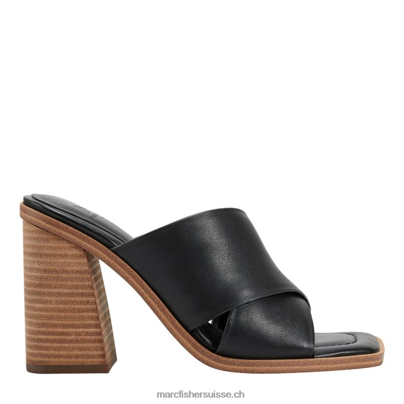 femmes Marc Fisher sandale à talon barli 084JBX481 Cuir noir