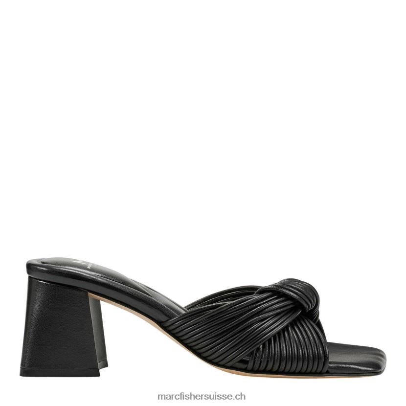femmes Marc Fisher sandale à talon cherrie 084JBX496 Cuir noir