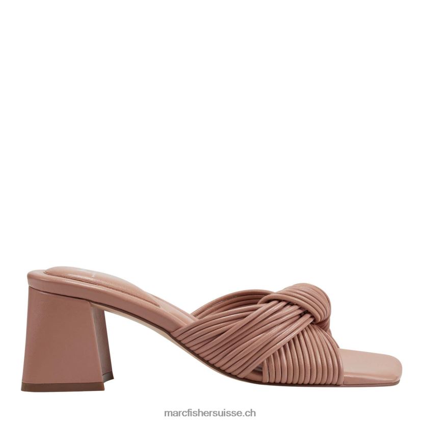 femmes Marc Fisher sandale à talon cherrie 084JBX501 cuir naturel moyen