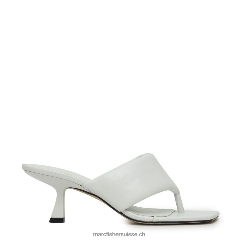 femmes Marc Fisher sandale à talon cici 084JBX531 cuir blanc