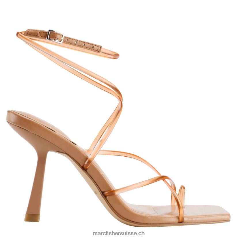 femmes Marc Fisher sandale à talon enveloppant la cheville dariana 084JBX402 cuir beige