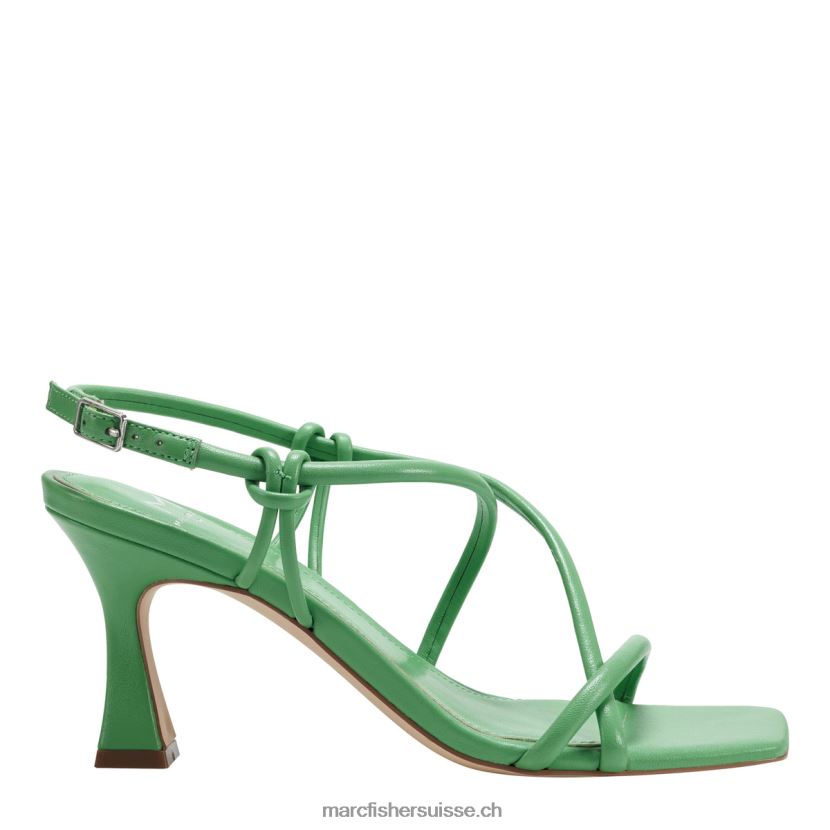 femmes Marc Fisher sandale à talon et bride arrière dayne 084JBX381 cuir vert