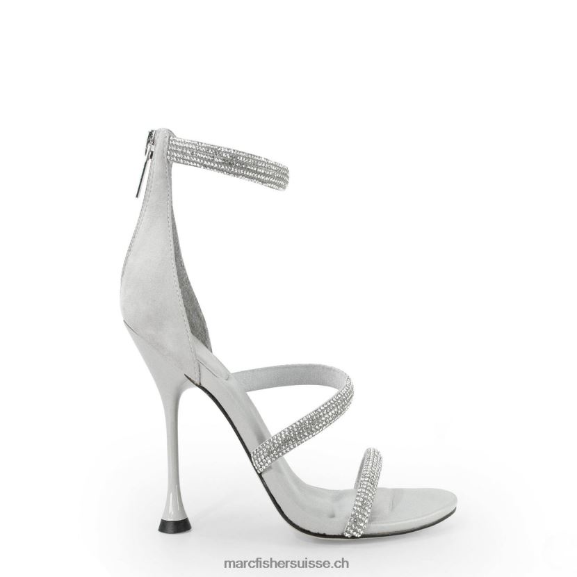 femmes Marc Fisher sandale à talon et bride cheville Carita 084JBX412 gris clair