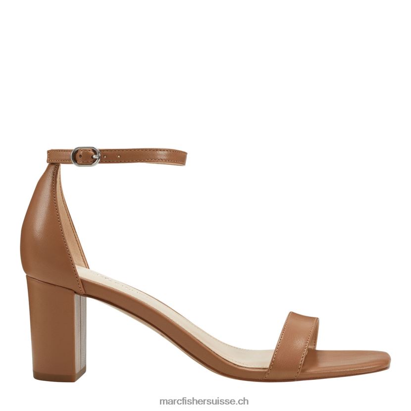 femmes Marc Fisher sandale à talon et bride cheville jaron 084JBX390 cuir naturel moyen