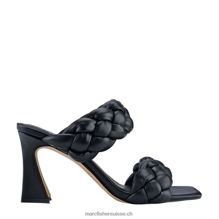 femmes Marc Fisher sandale à talon hammy 084JBX530 Cuir noir