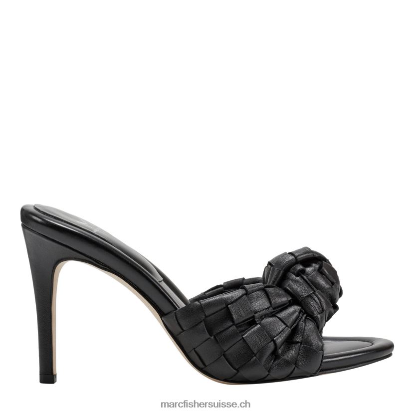 femmes Marc Fisher sandale à talon janna 084JBX465 Cuir noir