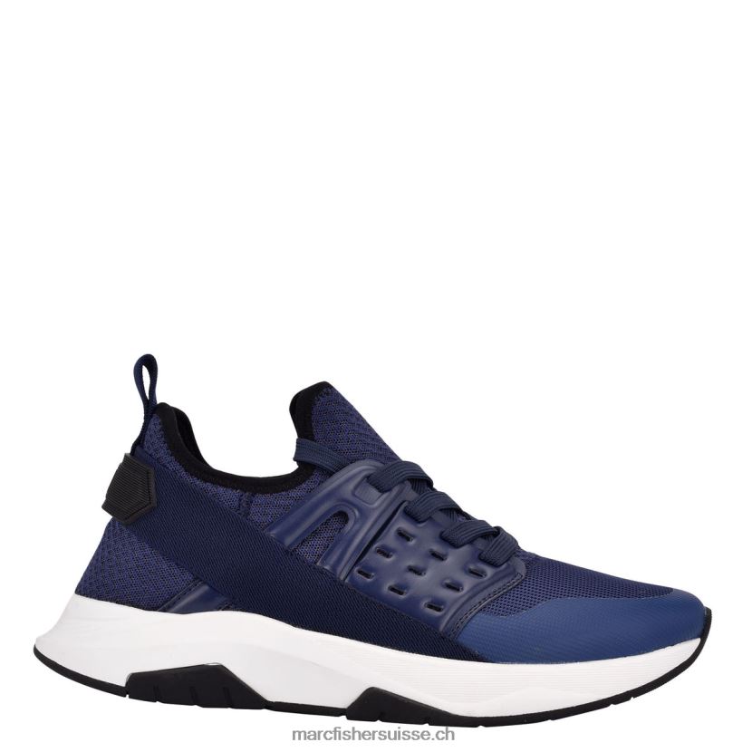 Hommes Marc Fisher basket justin 084JBX742 bleu foncé