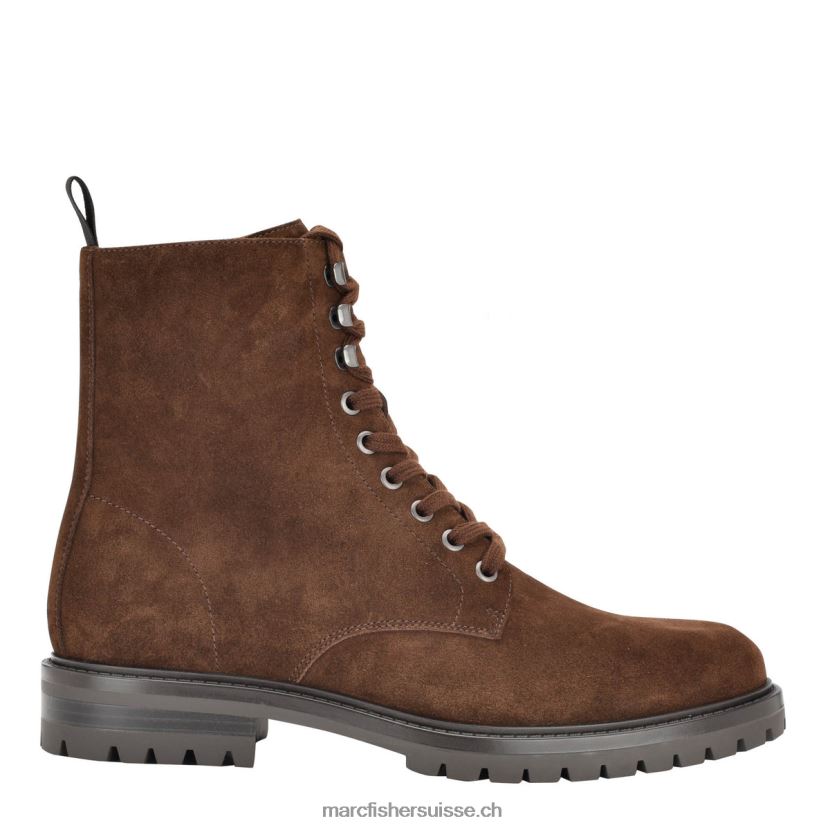 Hommes Marc Fisher botte à lacets david 084JBX706 daim marron