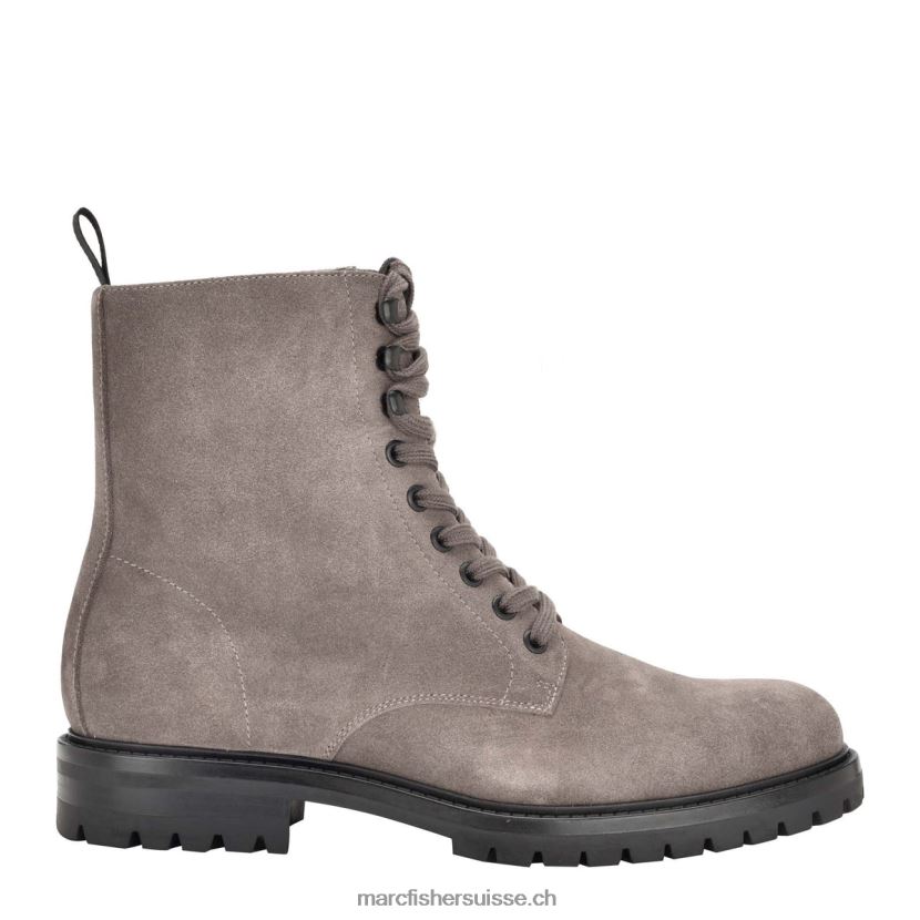 Hommes Marc Fisher botte à lacets david 084JBX708 daim gris foncé