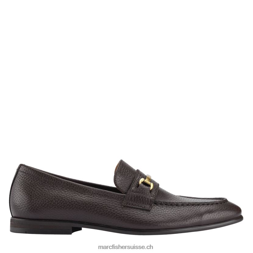 Hommes Marc Fisher mocassin franc 084JBX725 cuir marron