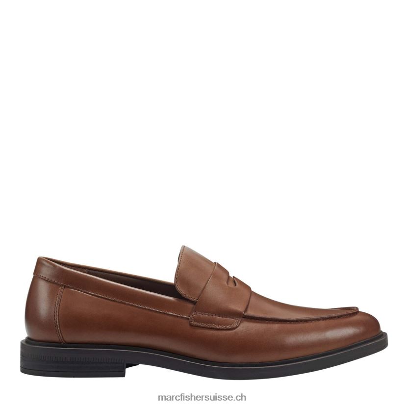 Hommes Marc Fisher mocassins habillés damitri 084JBX734 cuir marron